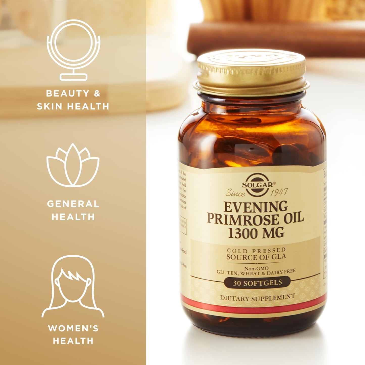 Solgar Evening Primrose Oil 1300 mg, 120 Softgels
