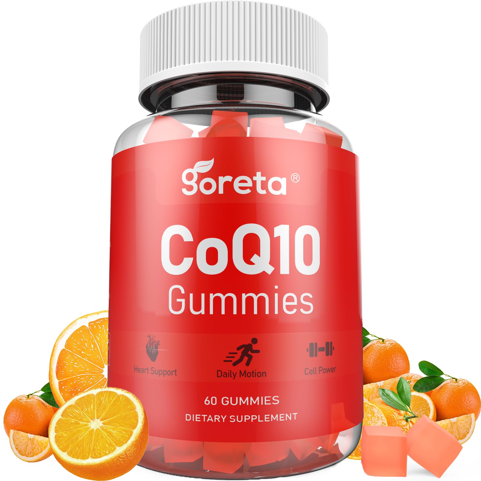 Goreta CoQ10 Gummies with Vitamin E, 250mg per Serving, 60 Count