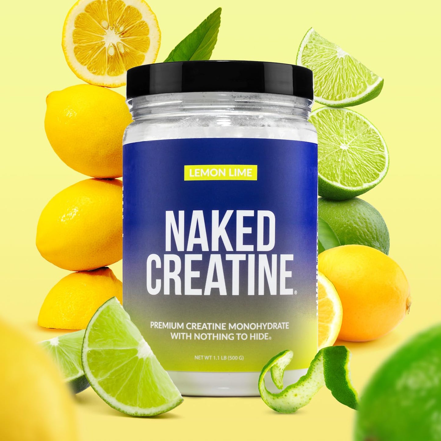 NAKED Pure Micronized Lemon Lime Creatine Monohydrate Powder 42 Servings