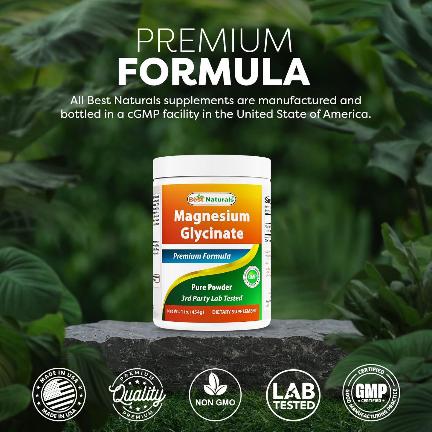 Best Naturals Magnesium Glycinate Powder 16 oz