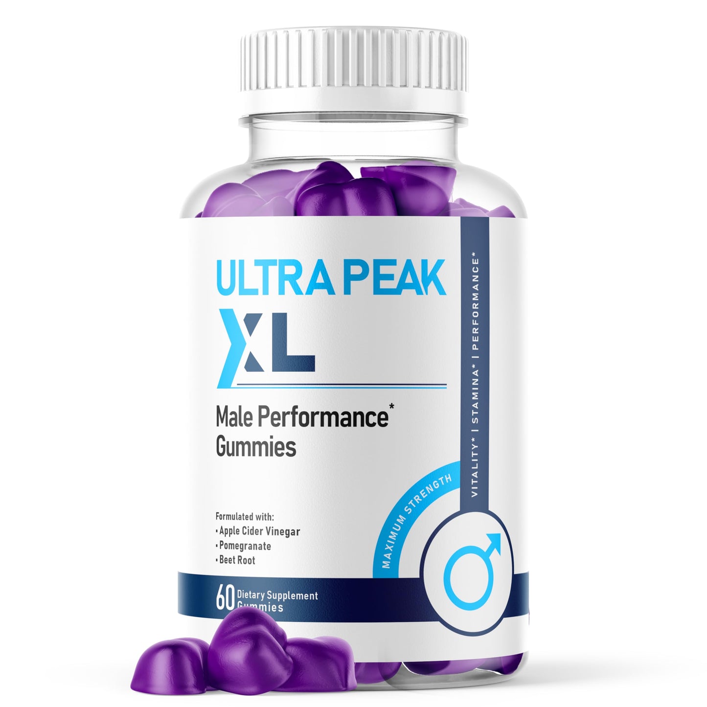 Flex University Ultra Peak XL Gummies for Men, 60 Gummies