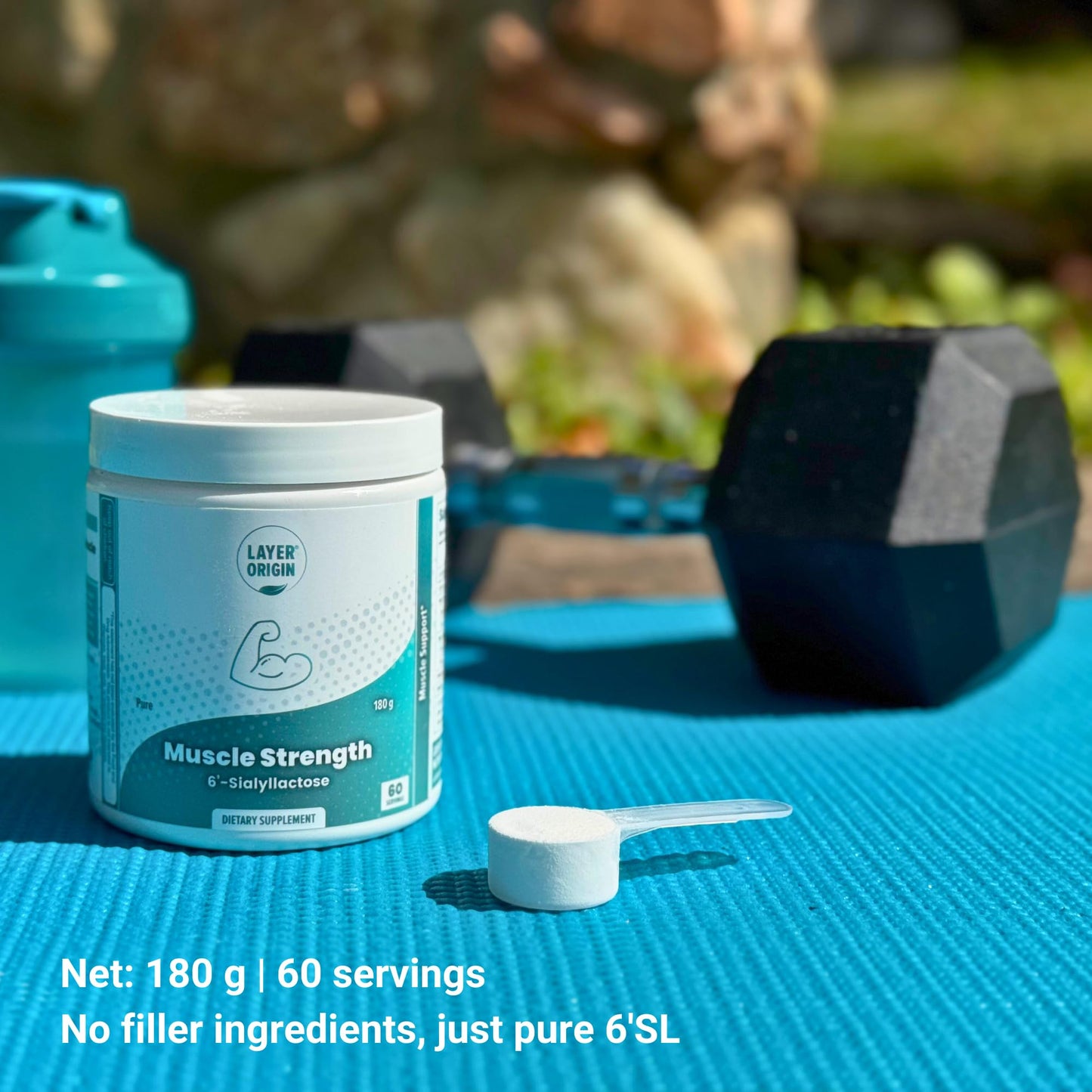 Layer Origin 6'-Sialyllactose (6'-SL HMO) for Muscle Health, Strength, Recovery Powder 6.35 oz