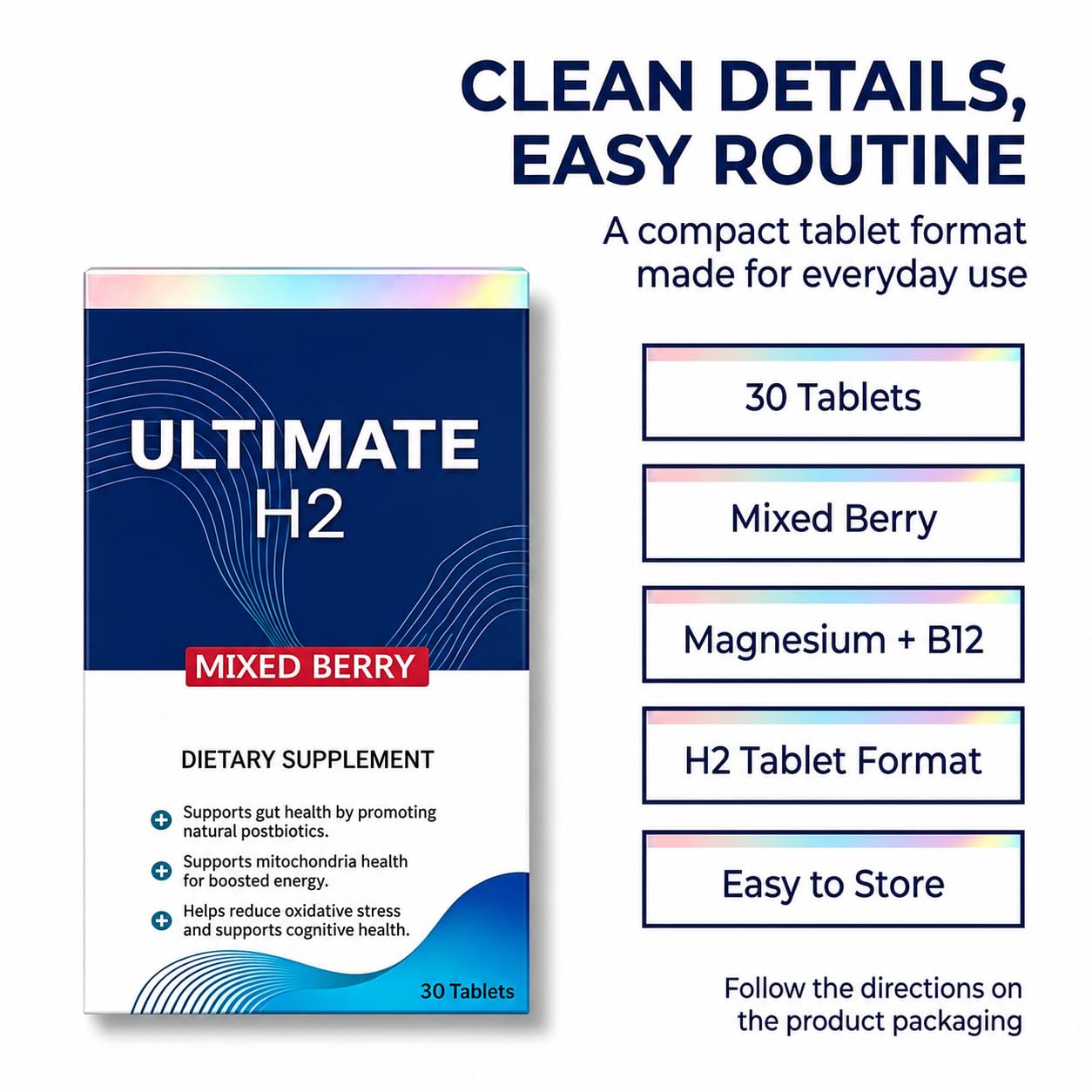 Purenyx Ultimate H2 Hydrogen Softgels with Magnesium & Vitamin B12, Antioxidant & Cellular Health Support, Mixed Berry Flavor, 30 Count