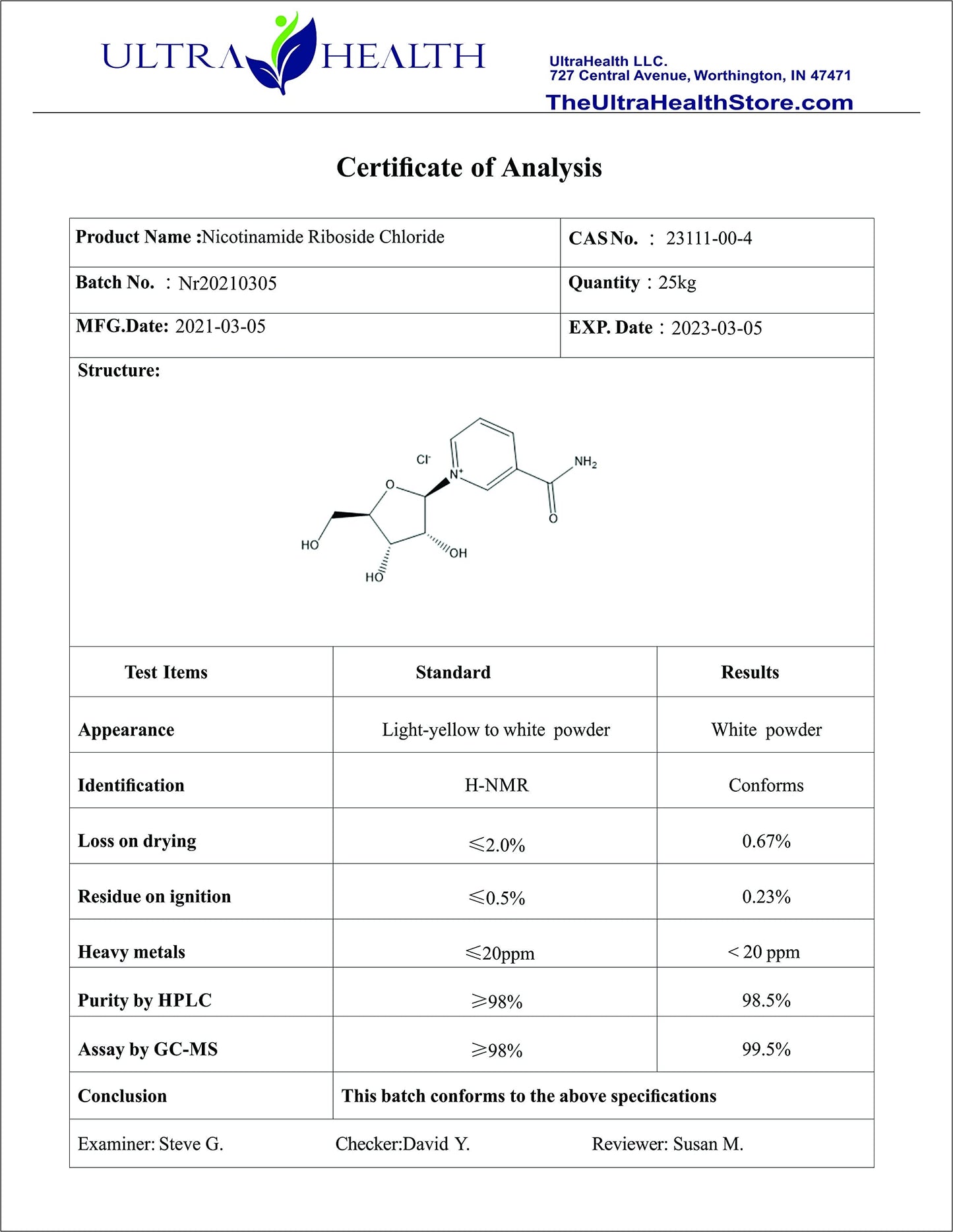 UltraHealth Nicotinamide Riboside (NR) 300mg NAD+ Supplement Capsule, 60 Count
