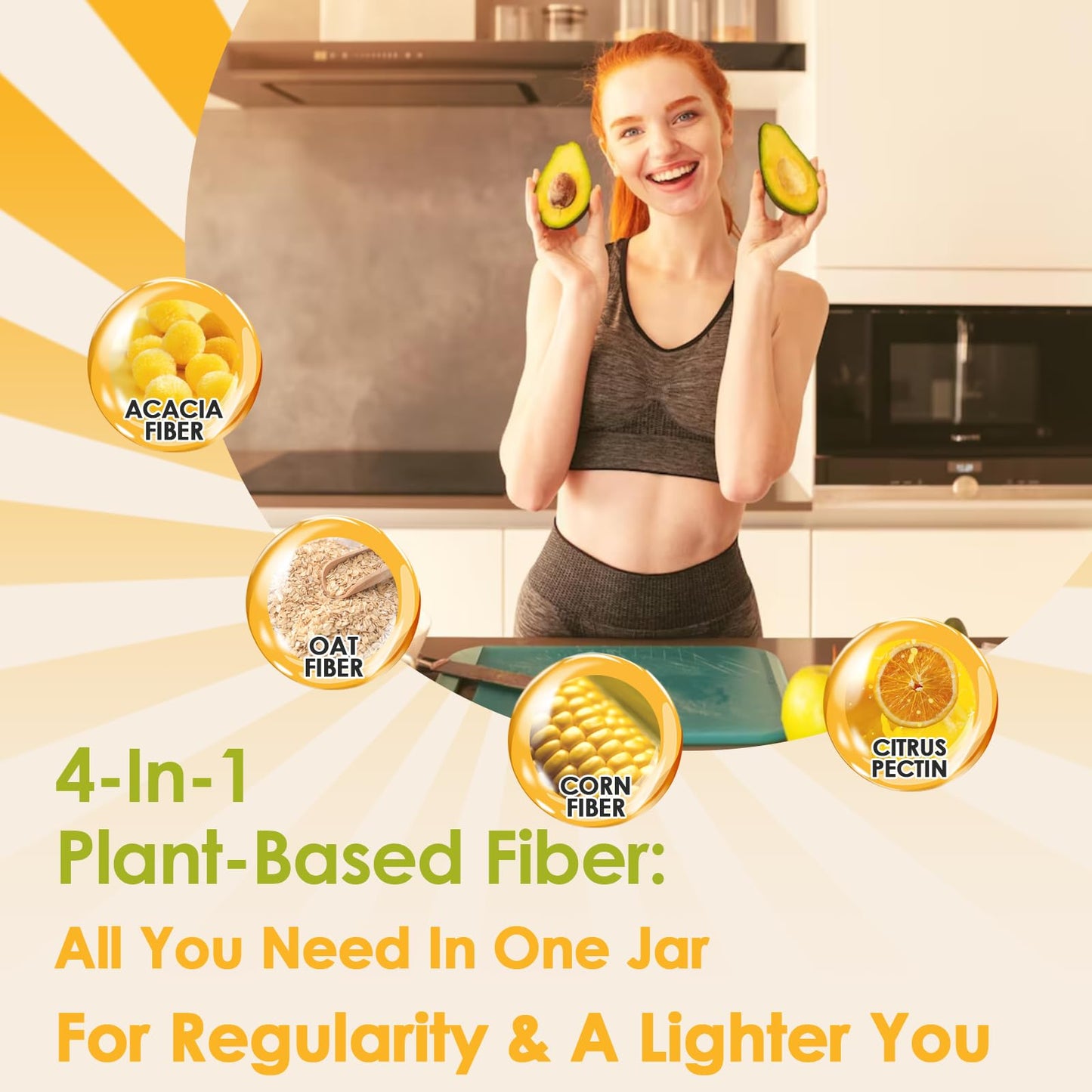 ZEBORA Soluble Prebiotic Fiber Powder 12.35 oz
