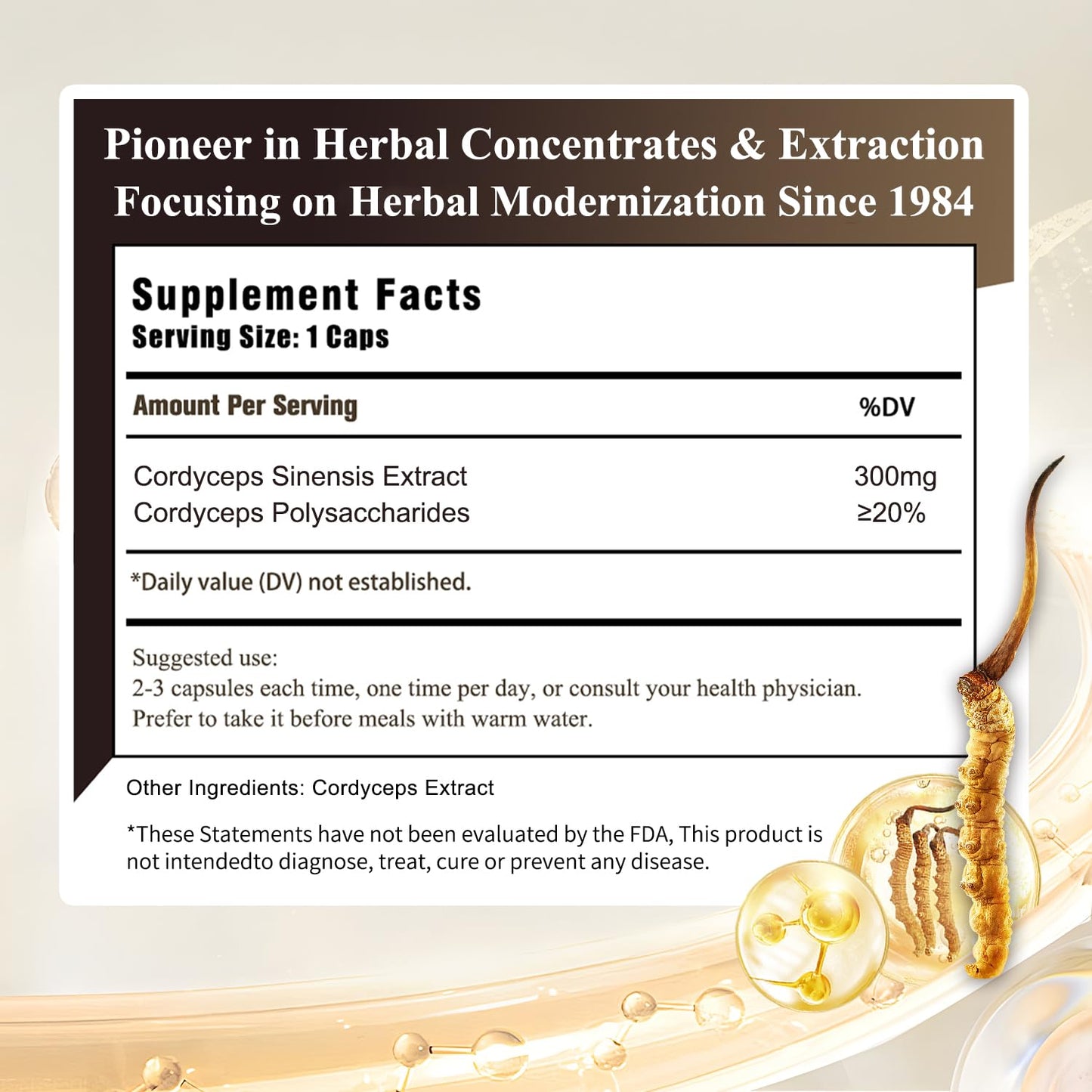 Sino-Sci Cordyceps 3G Capsule, 40 Capsules