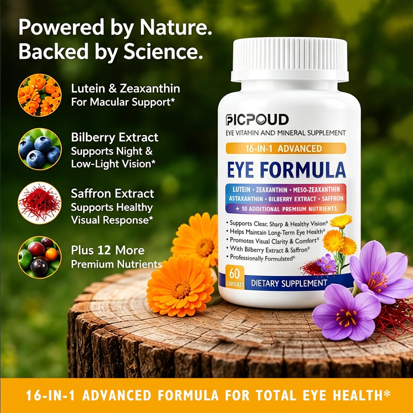 Ficpoud Neurobella Eye Formula, 60 Capsules