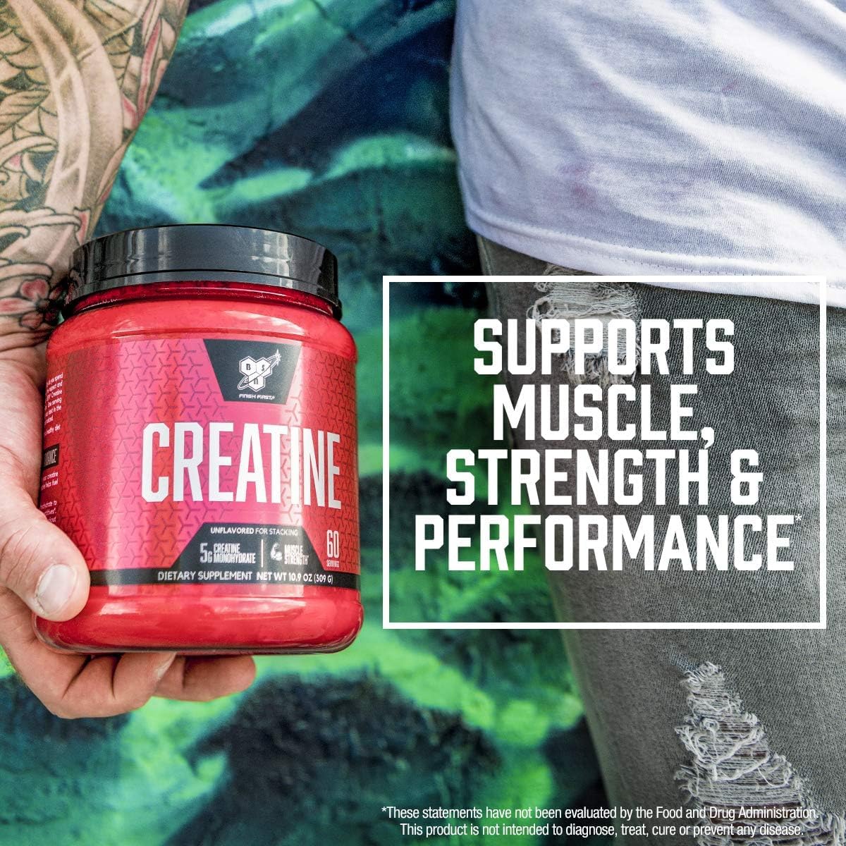 BSN Micronized Creatine Monohydrate Powder, 10.9 oz
