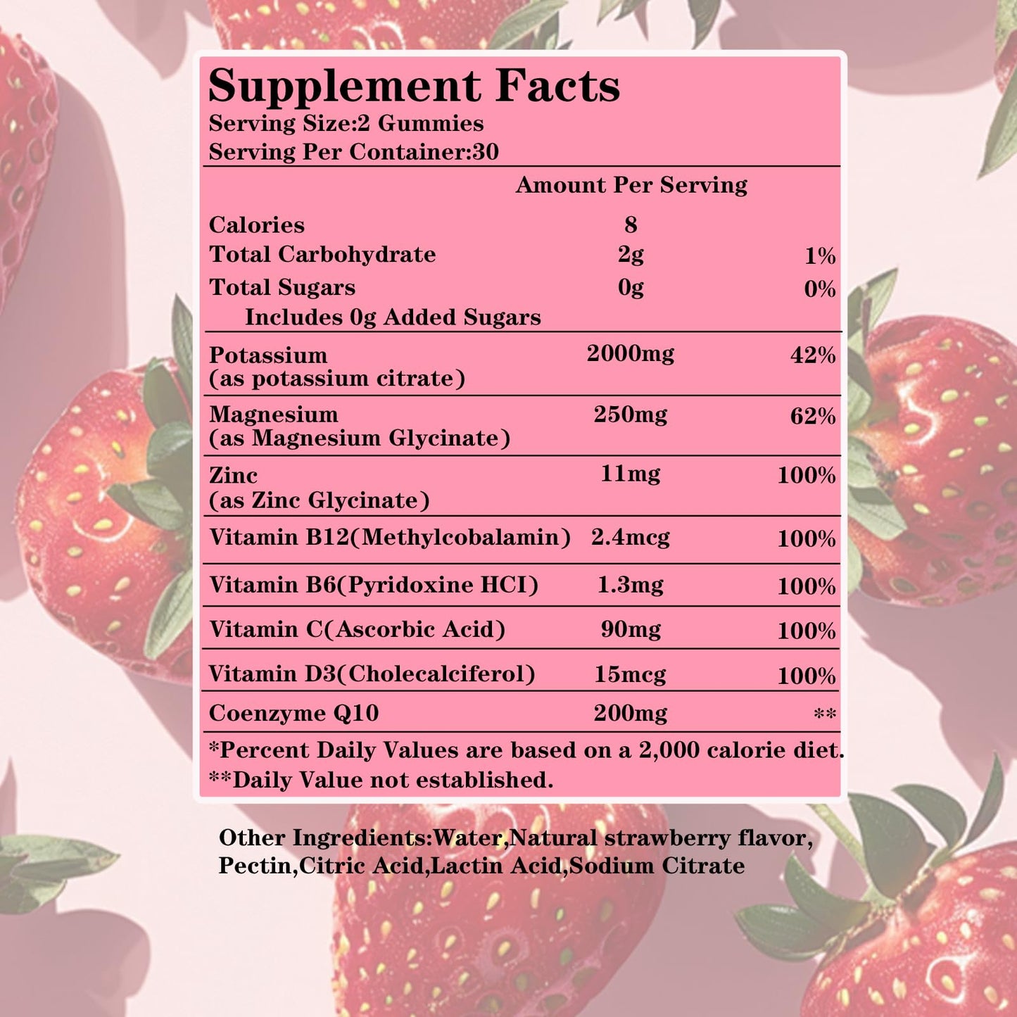 ERDGXI Potassium Citrate Gummies 2000mg, 60 Count