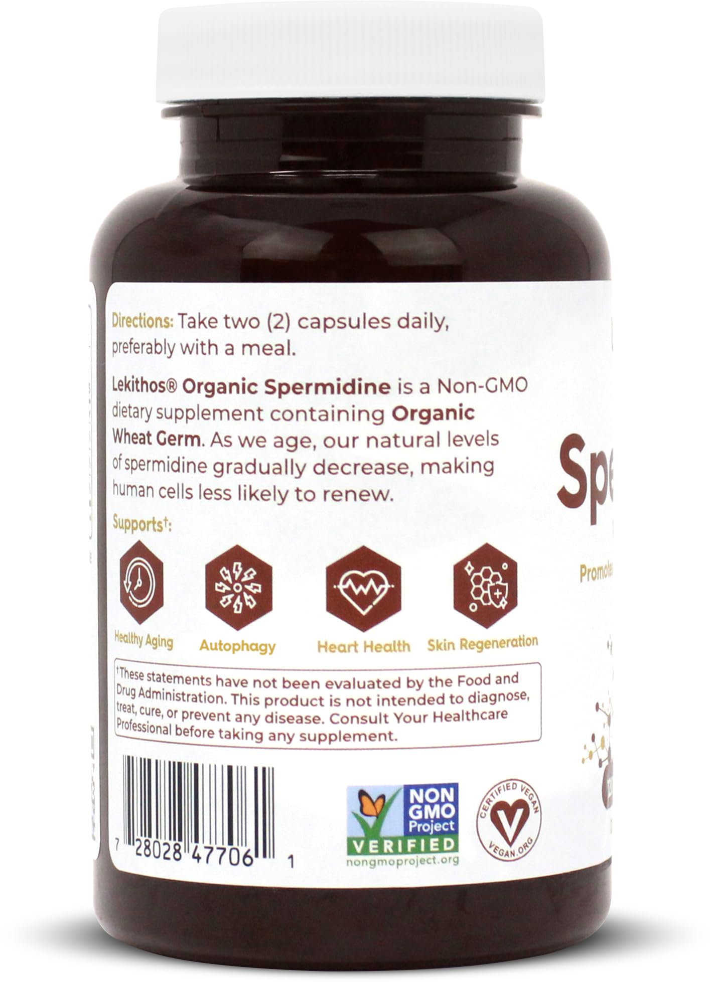 Lekithos Organic Spermidine Capsules 120 Capsules