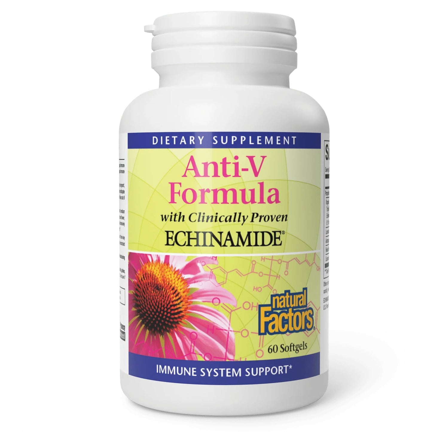 Natural Factors Anti-V Formula Healthy Immune System Support Supplement - Herbal Immune Health Supplement with Reishi Mushroom & Licorice Root Softgels, 60 Count