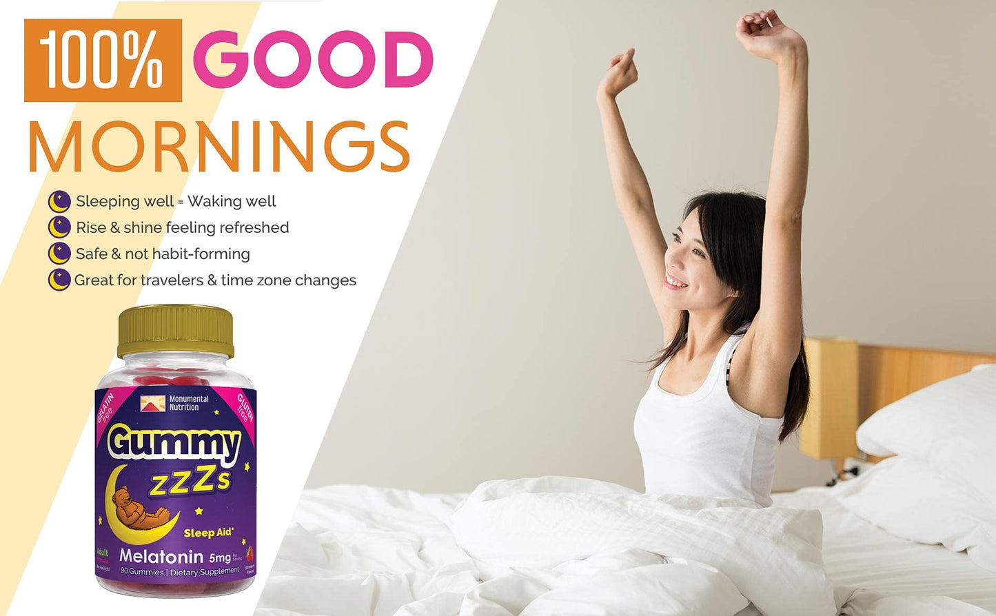 Monumental Nutrition ZZZs Melatonin Sleep Gummies 5 mg, 90 Count