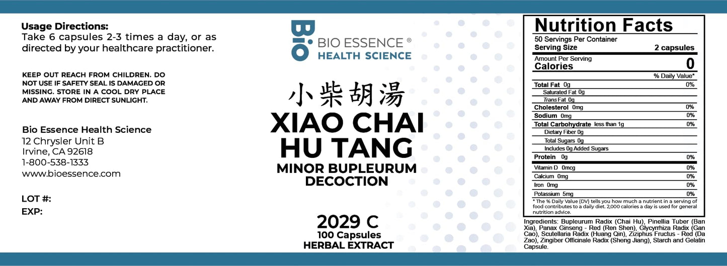 Bio Essence Health Science Xiao Chai Hu Tang/Minor Bupleurum Decoction 100 Capsules