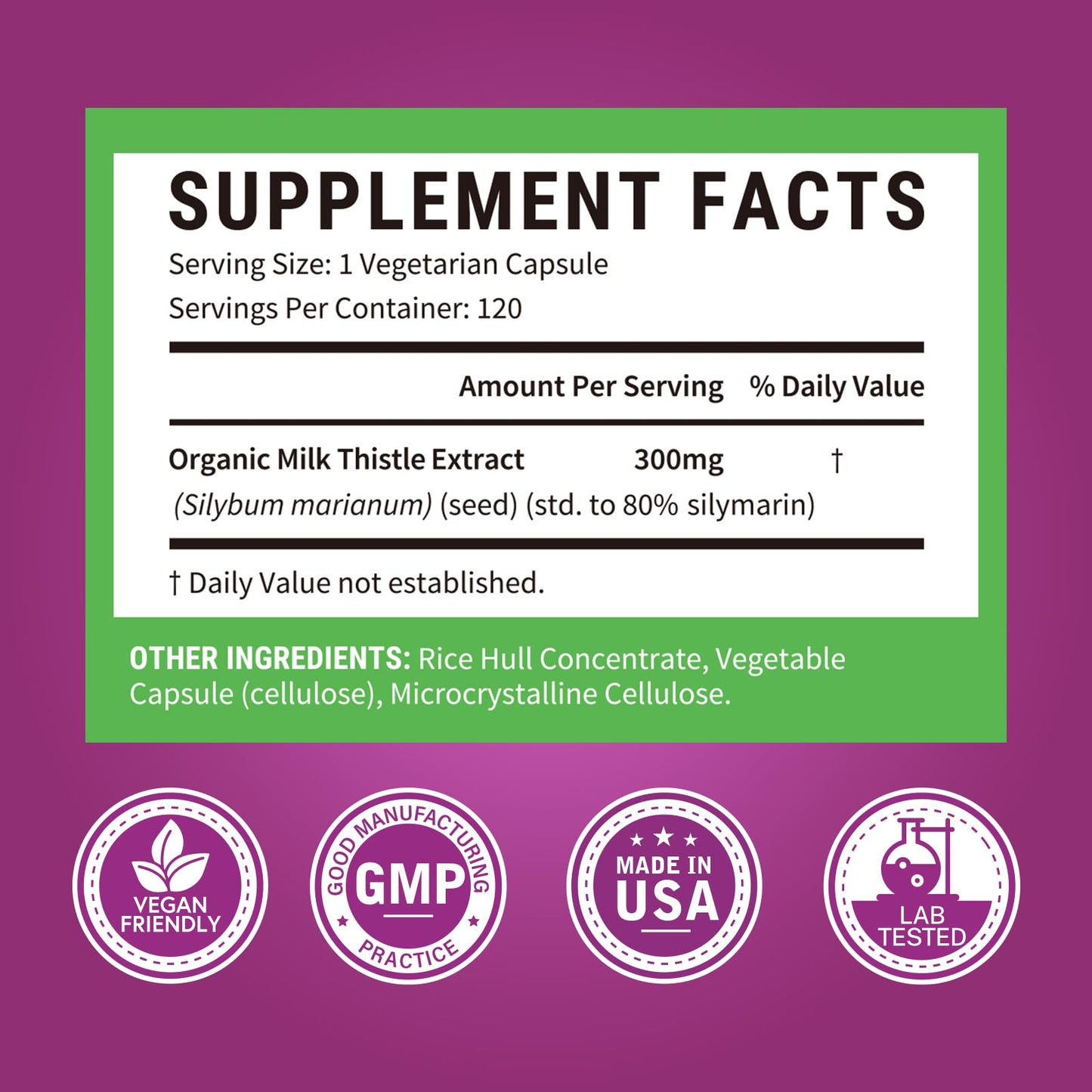 Surebounty Milk Thistle Capsule 120 Count