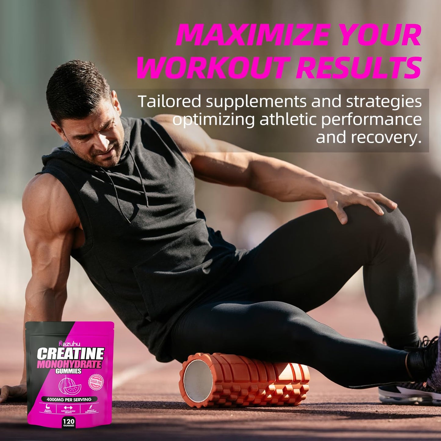 Razuhu Creatine Monohydrate Gummies 100 Count