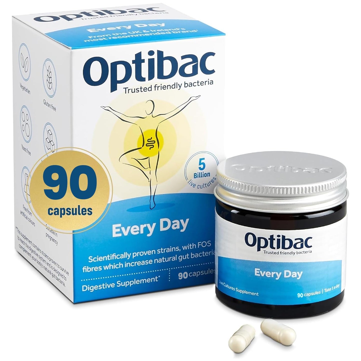 Optibac Probiotics for Digestive Health 90 Capsules
