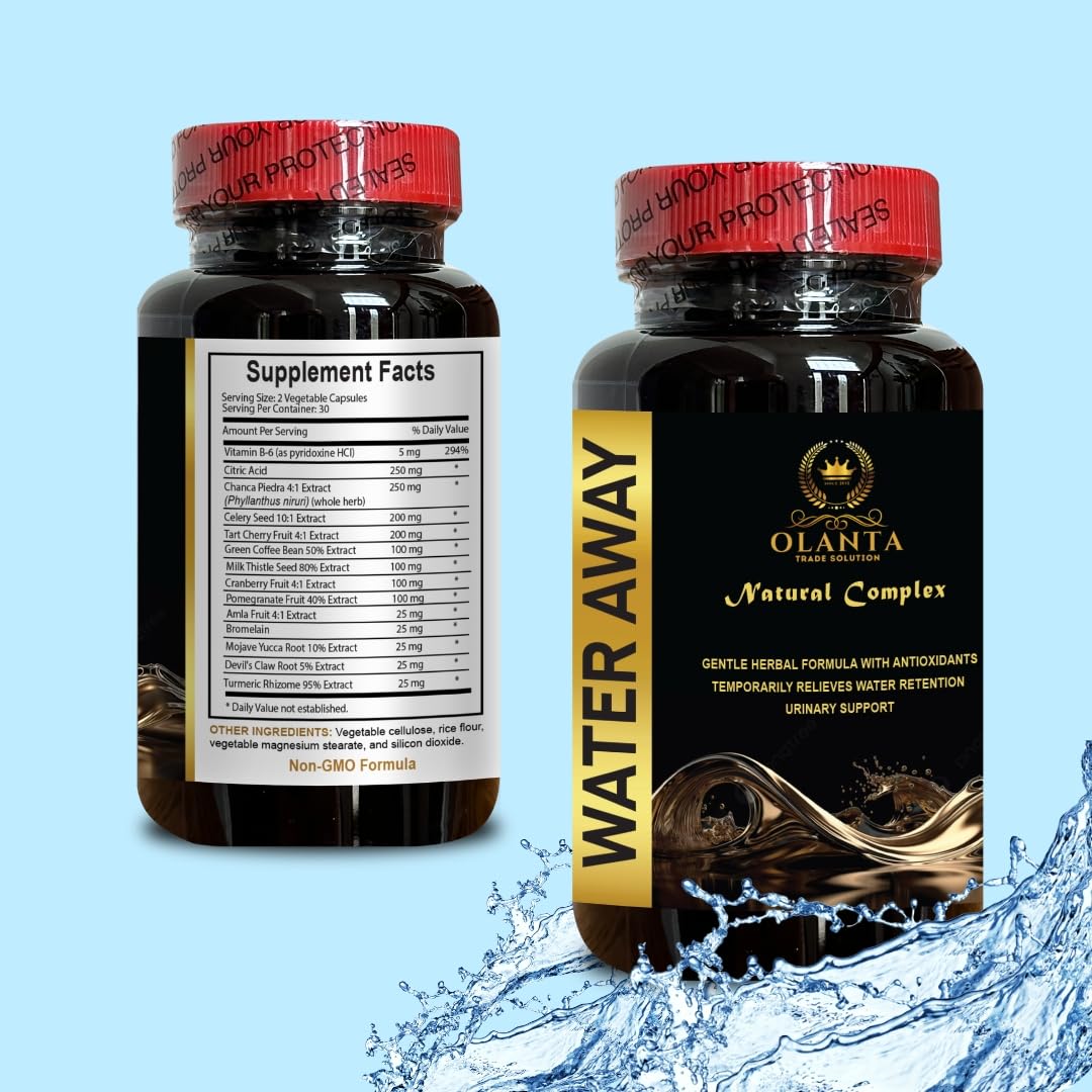 OLANTA TRADE SOLUTION Water Away Complex Capsule 60 Count
