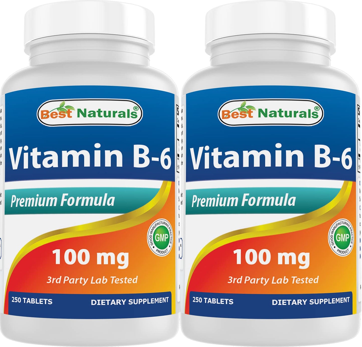 Best Naturals Vitamin B-6 100 mg, 500 Tablets