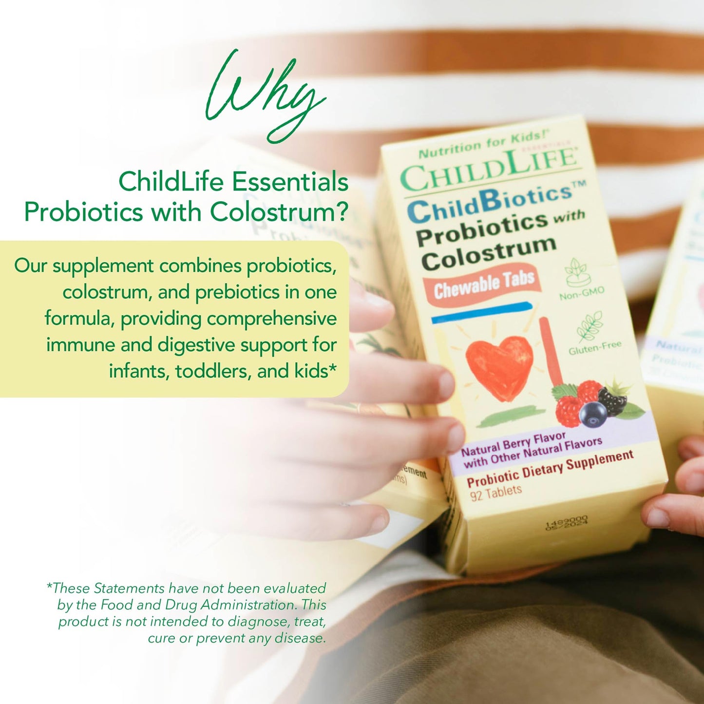 CHILDLIFE ESSENTIALS ChildBiotics with Colostrum Probiotics for Kids Softgel 184