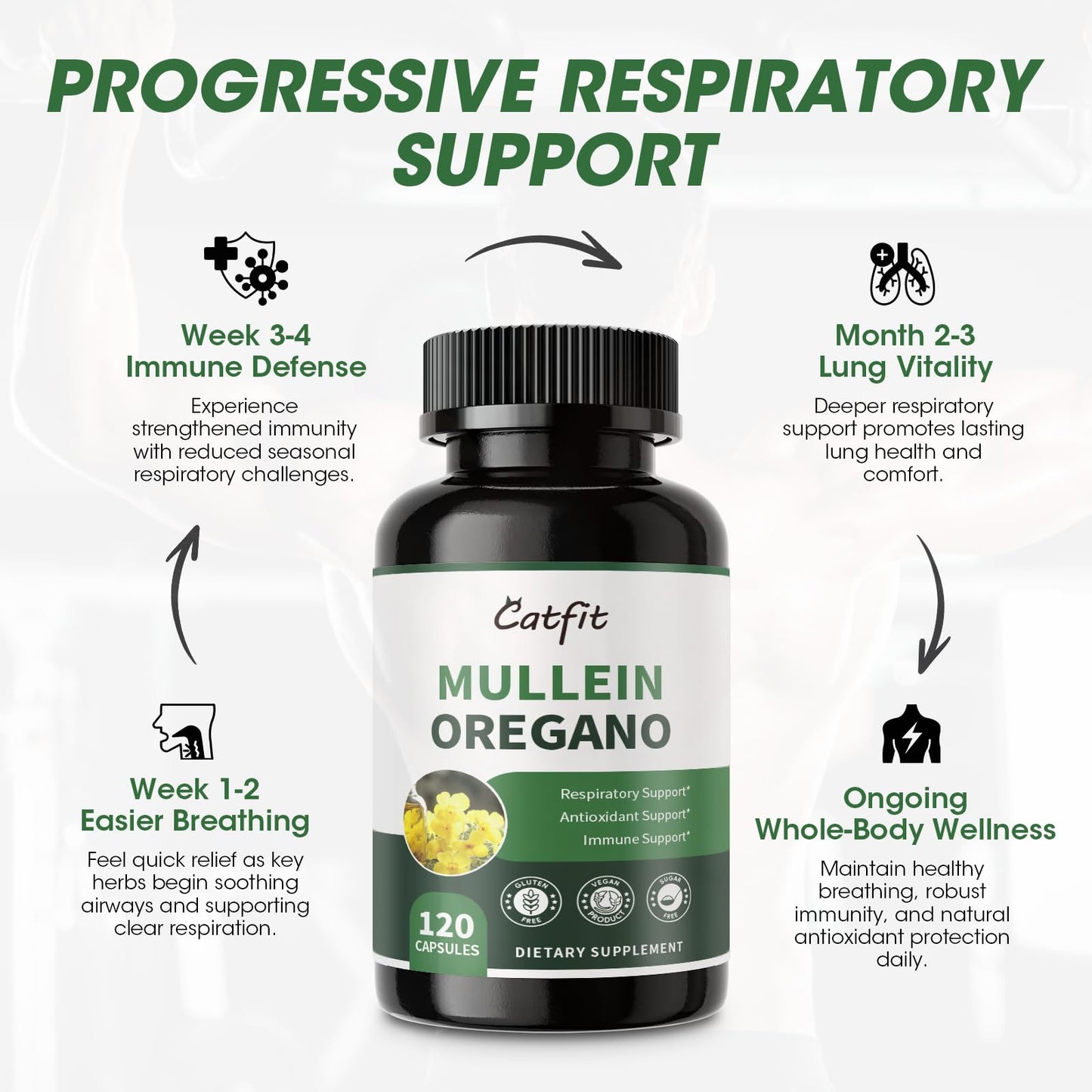 Catfit Mullein Oregano Oil, 120 Capsules