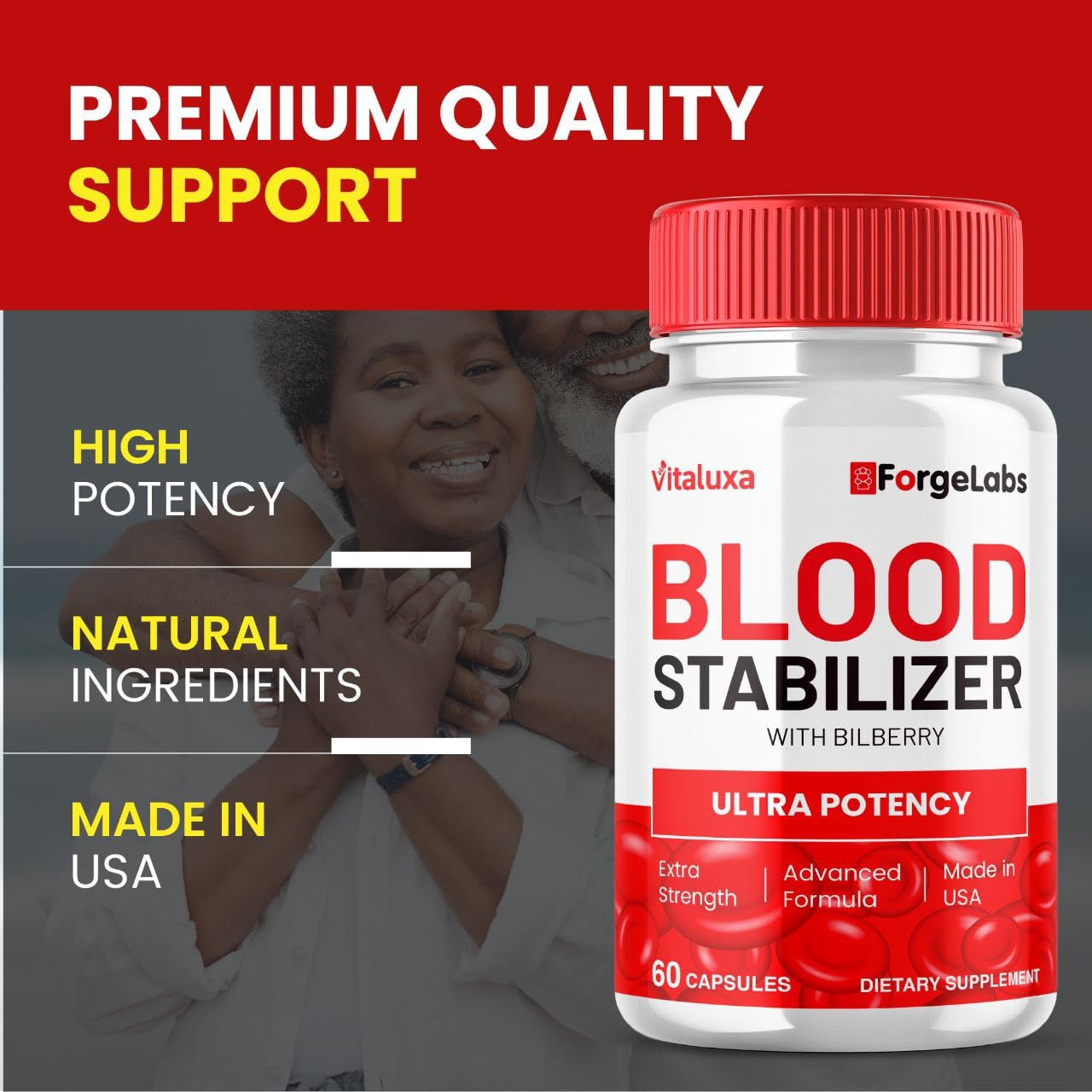 Vitaluxa Blood Stabilizer Capsules, 60 Count