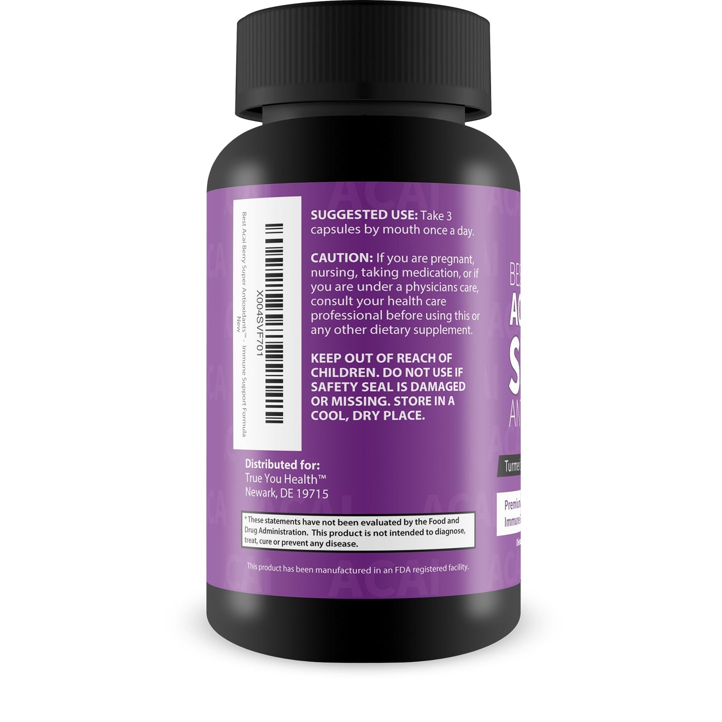 True You Health Acai Berry Super Antioxidants Capsule, 90 Count