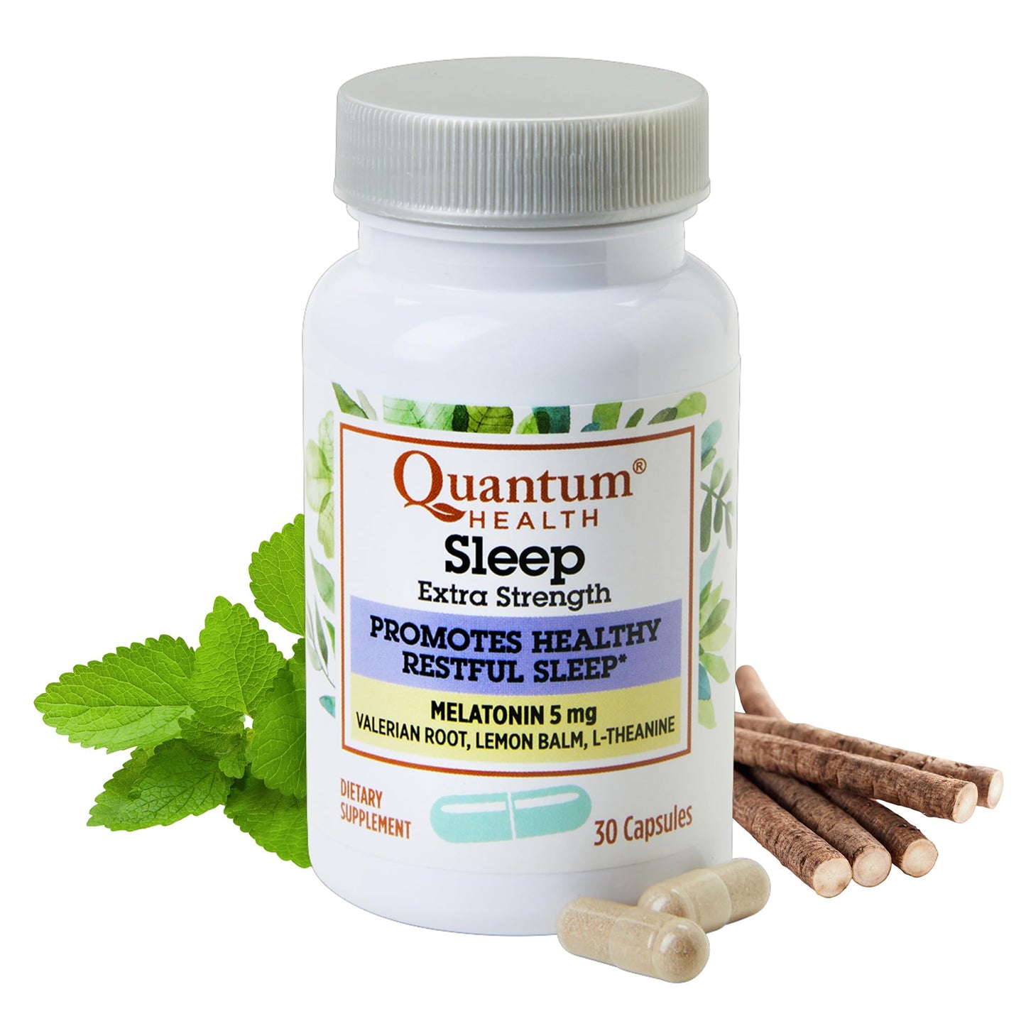 Quantum Sleep Melatonin 5mg Sleep Aid, 30 Capsules