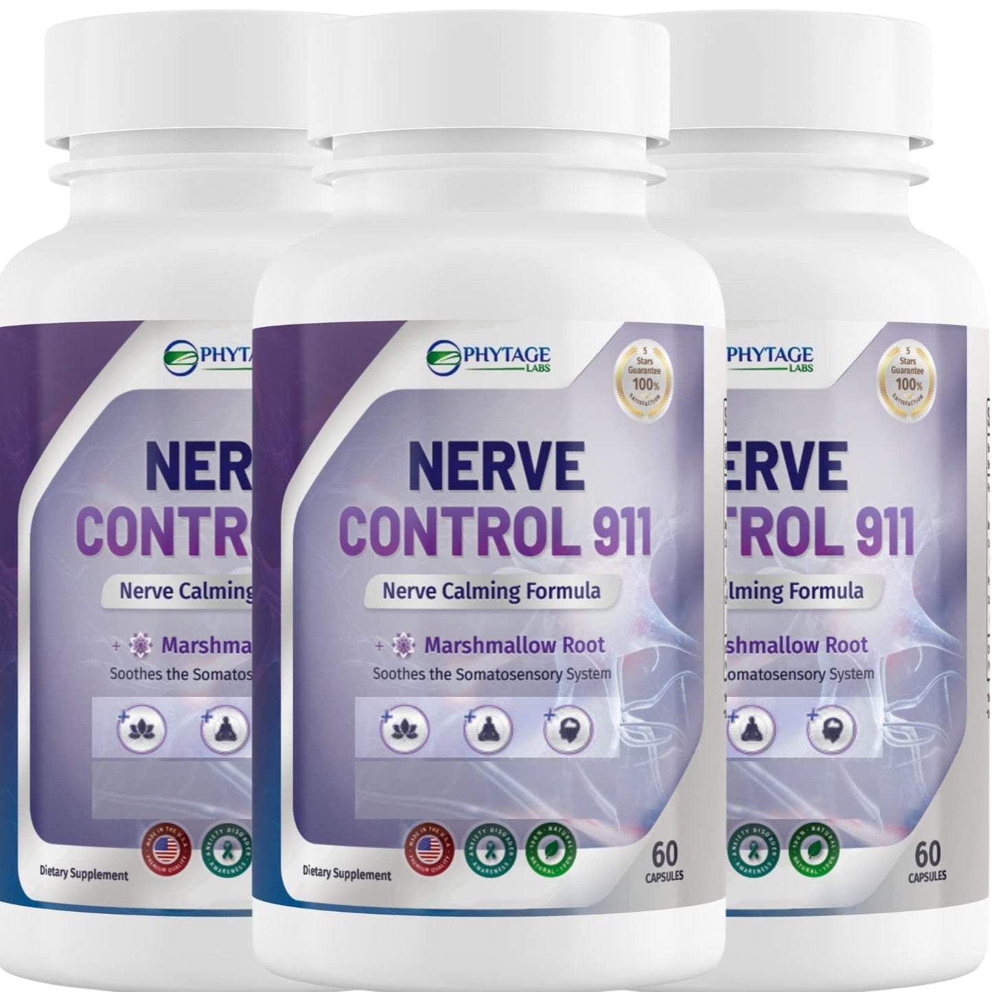 Phytage Labs Nerve Control 911 Capsule, 60 Count