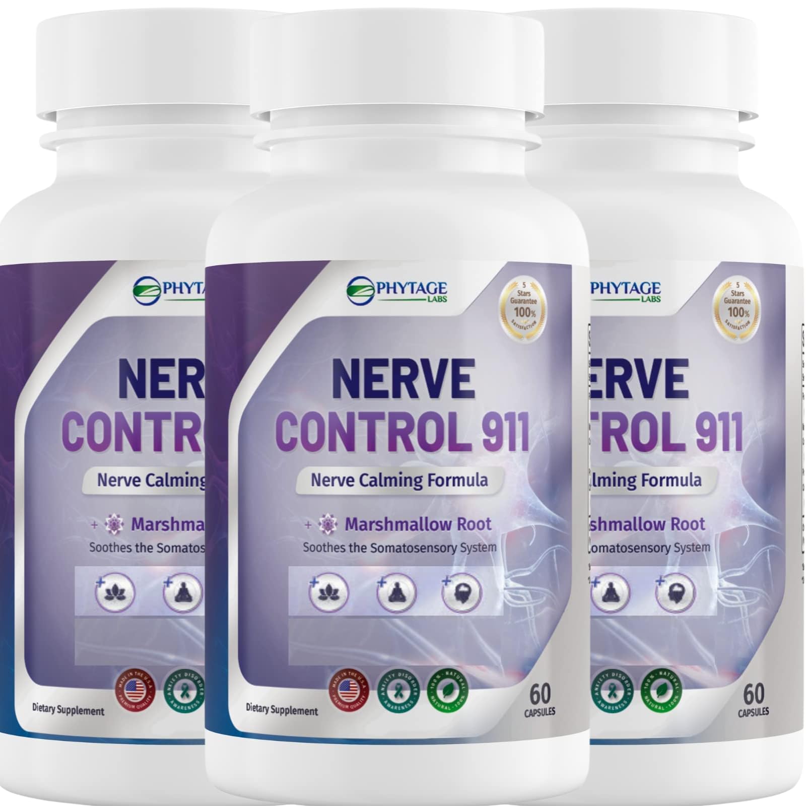 Phytage Labs Nerve Control 911 Capsule, 60 Count