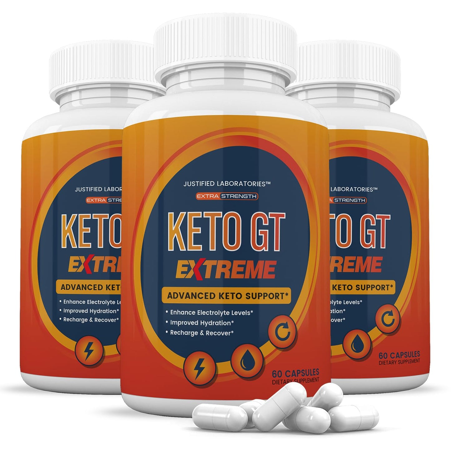 Justified Laboratories Keto GT Extreme Keto Pills 1675MG 180 Capsules