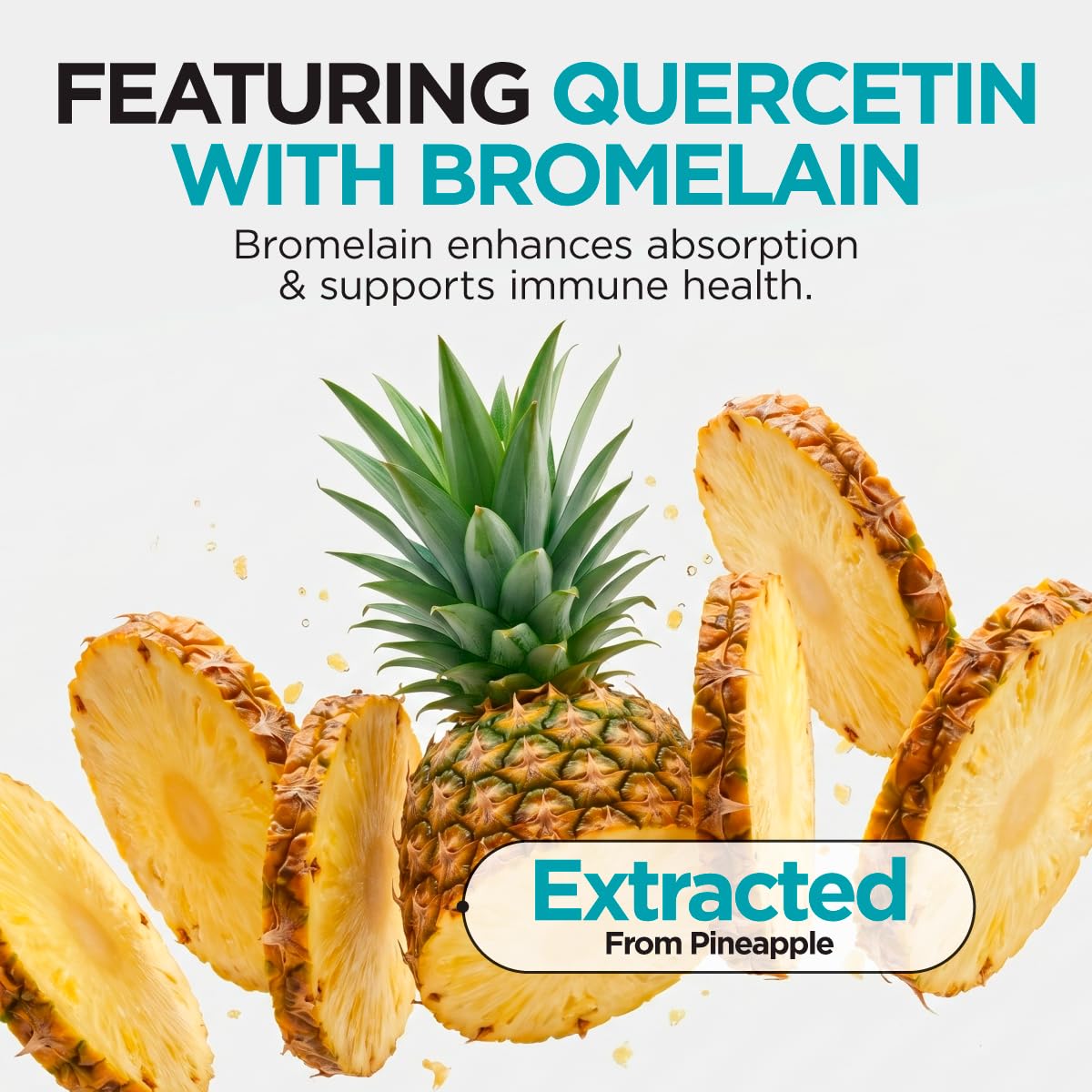 Gya Labs Quercetin with Bromelain Capsules - 80 Count