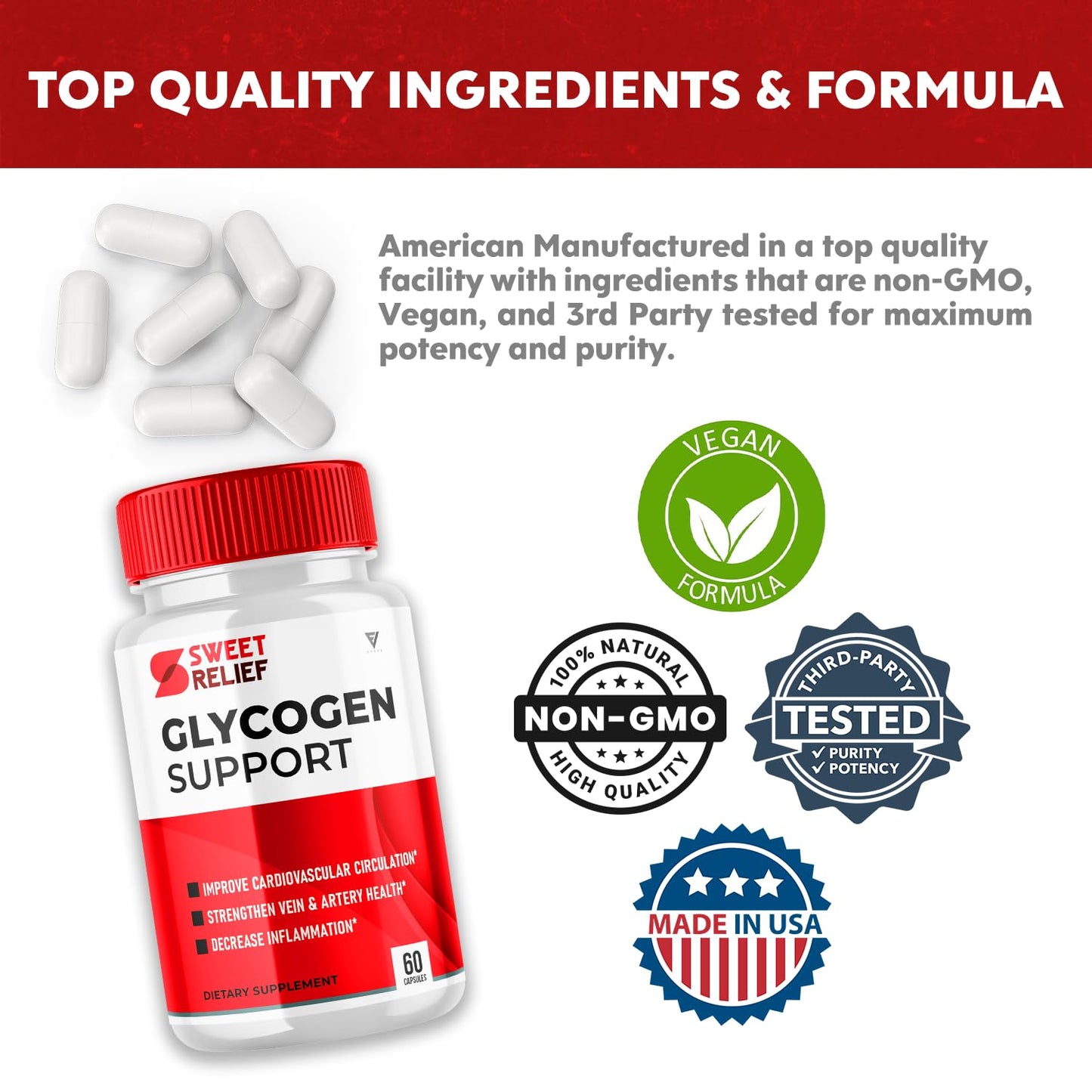 Fyvus Sweet Relief Glycogen Support, 180 Capsules