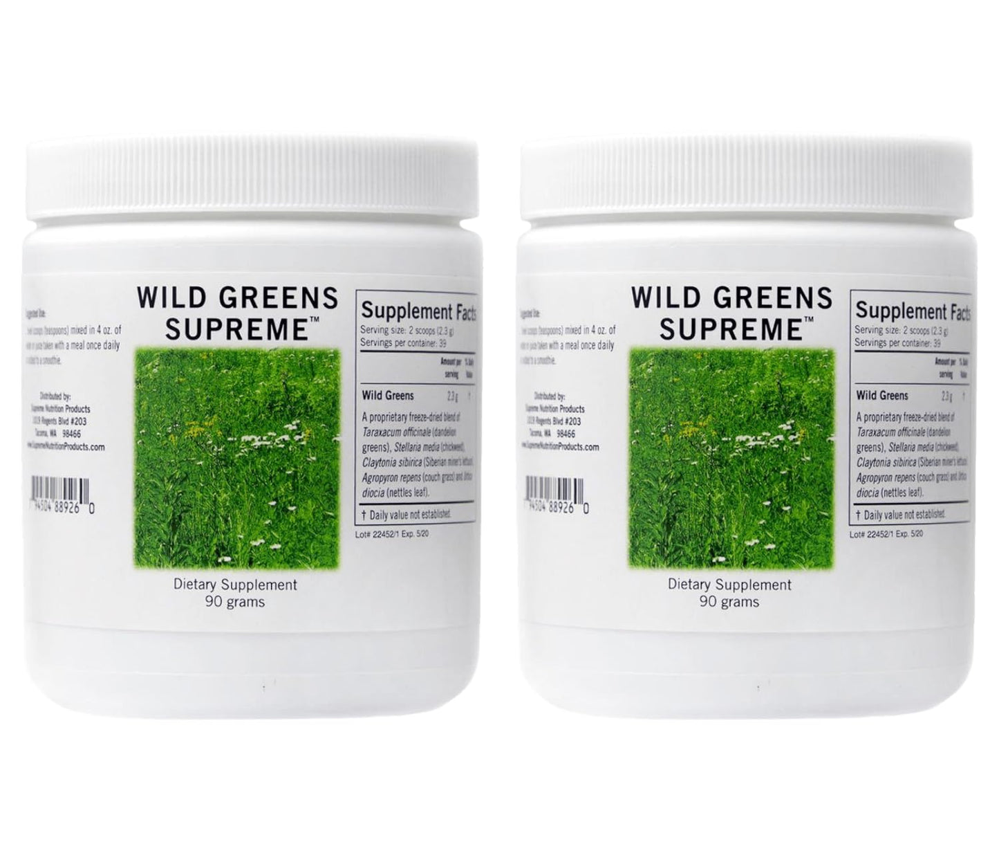Supreme Nutrition Products Wild Greens Supreme Pure 90 Grams Herbal Combination Powder 6.34 Ounces