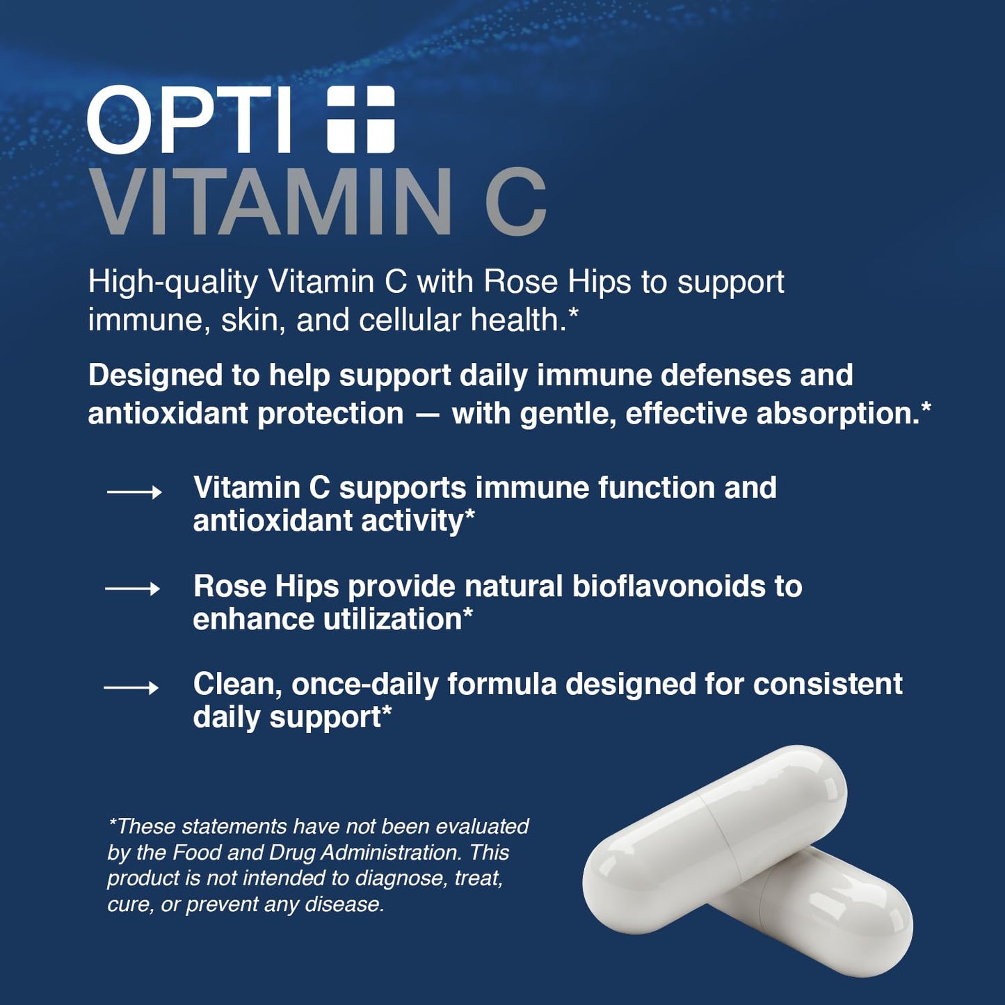 Opti + Life Vitamin C 1000mg Buffered Time Release Capsules, 100 Capsules