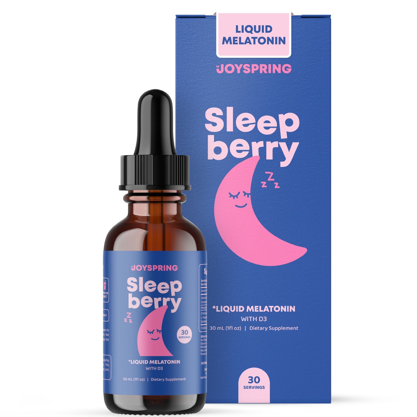 JoySpring SleepBerry Melatonin with Elderberry, Saffron Supplement and Genius Drops for Kids Gummies 1