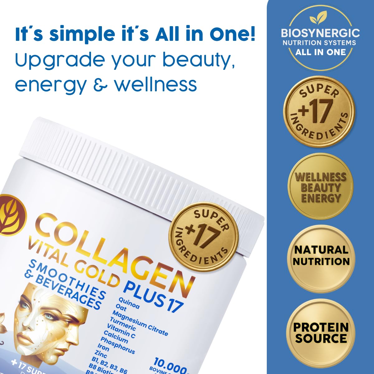 Gold Vital Life Collagen Peptides Powder, 26 Servings