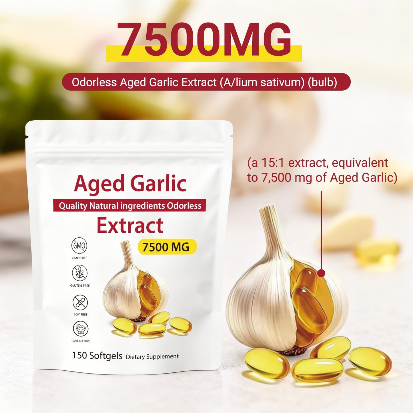 Dgtkayi Aged Garlic Extract Softgels 150 Count
