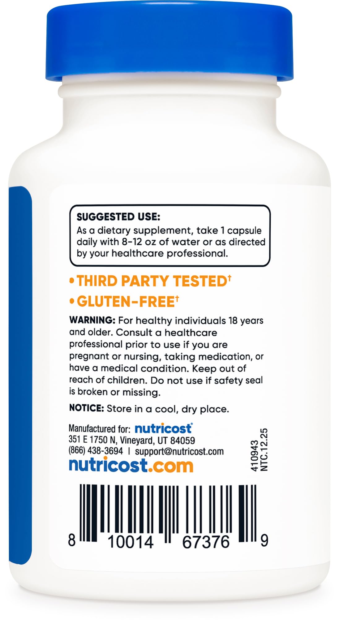 Nutricost Benfotiamine 300mg Capsules, 90 Count
