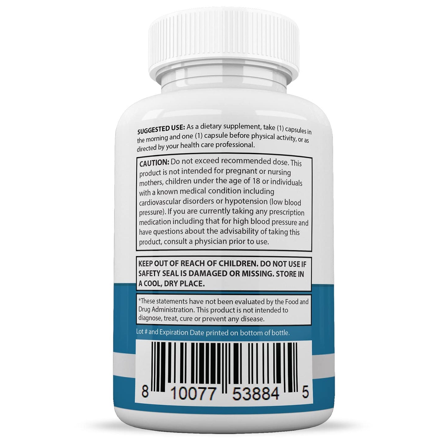 Justified Laboratories Glucotrust Max 1295MG Formula Supplement Capsules 120