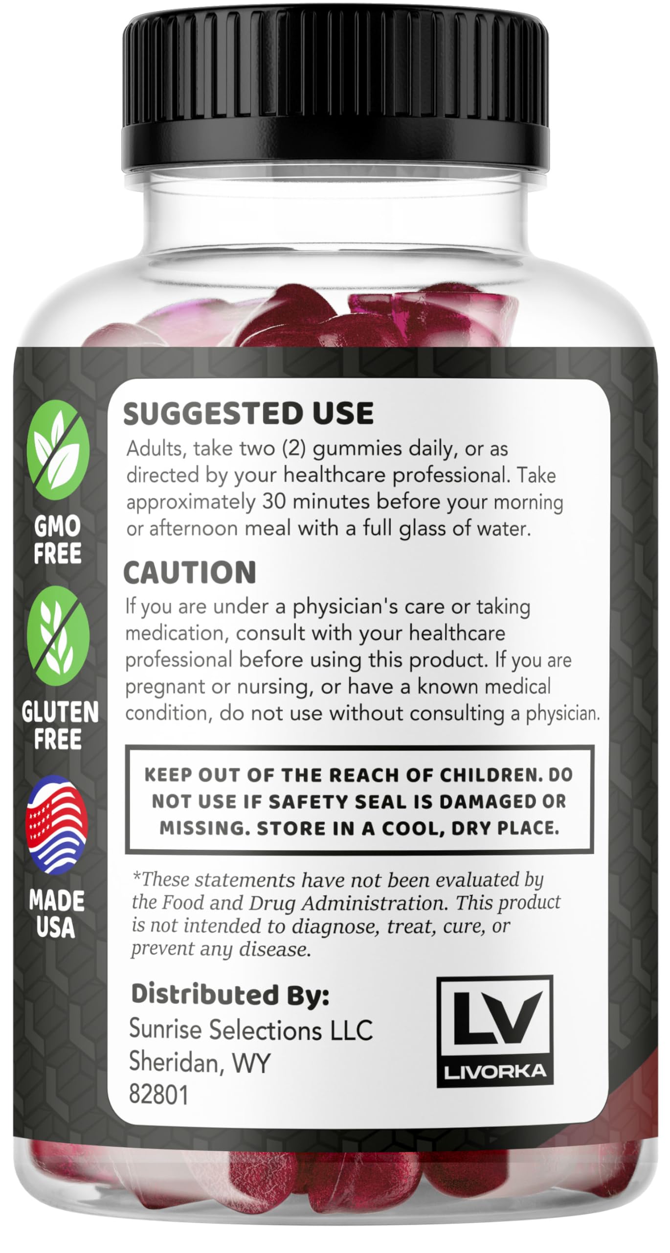 LIVORKA Spartamax Gummies 180 Count