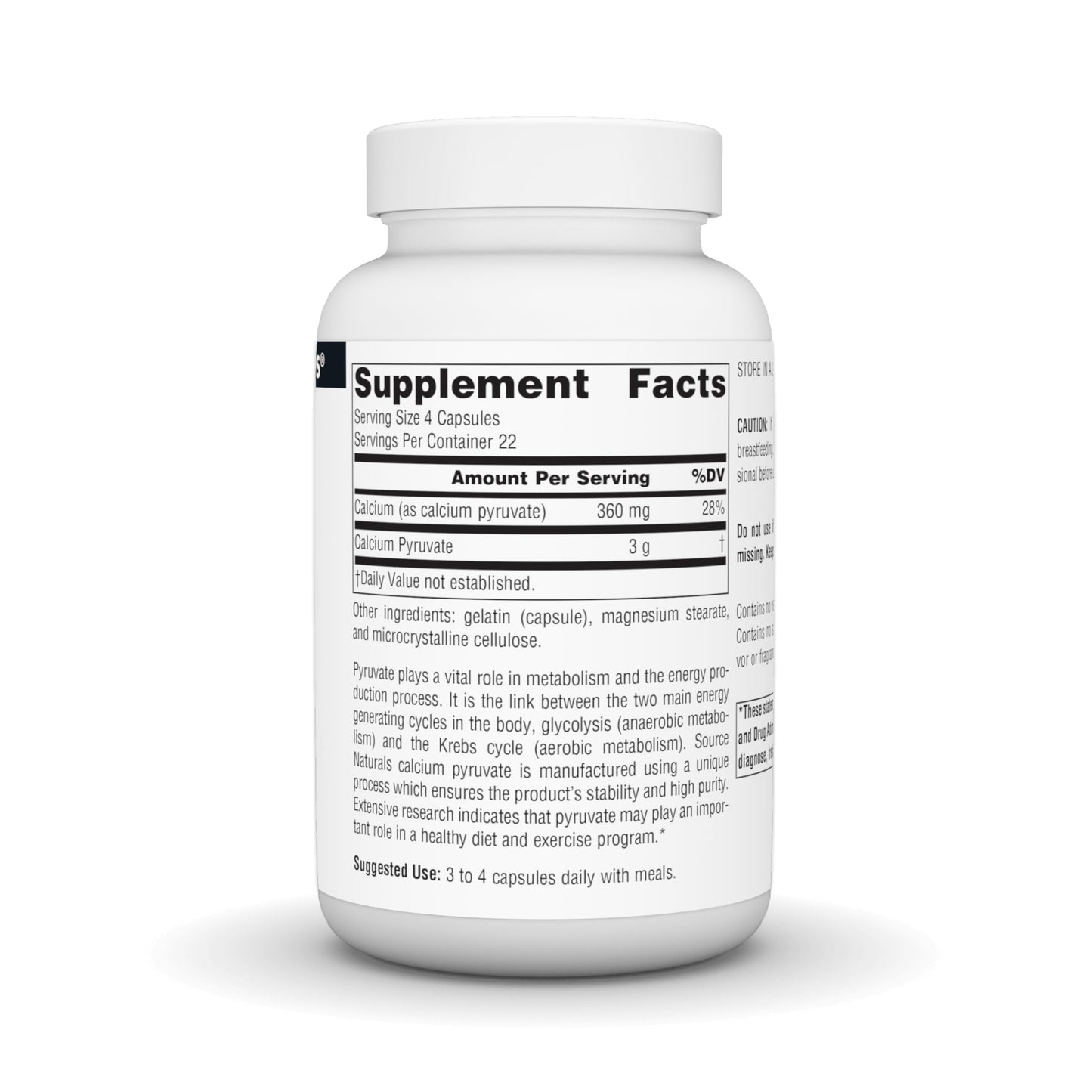 Source Naturals Pyruvate Power 750mg Capsules 90 Count