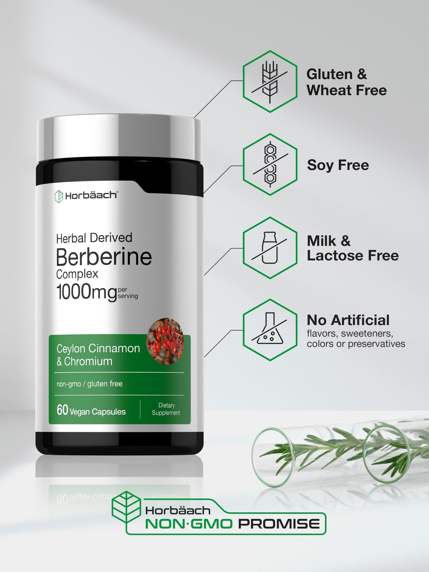 Horbäach Berberine Complex Supplement Capsule 60 Count