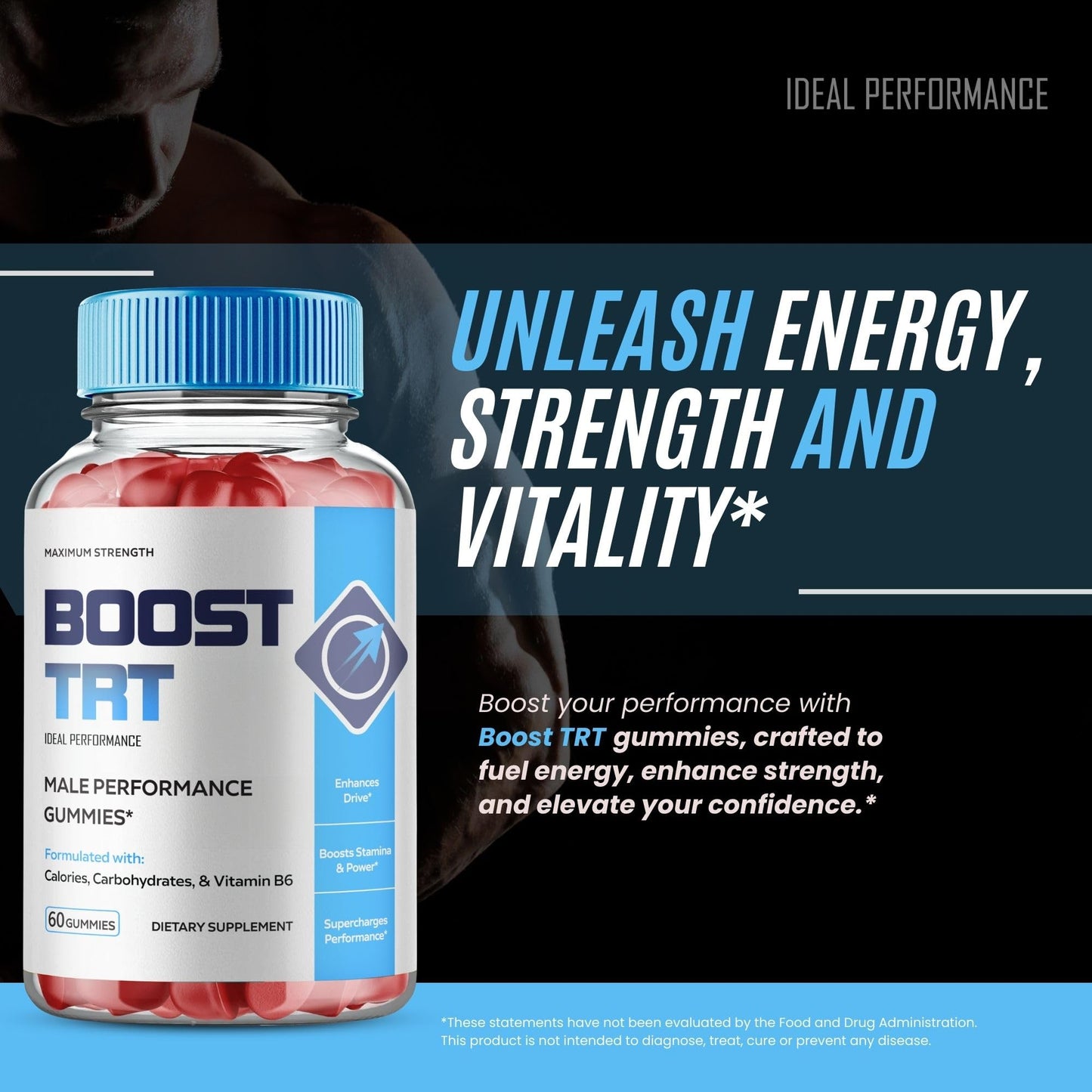 Ideal Performance Boost TRT Gummies, 120 Count