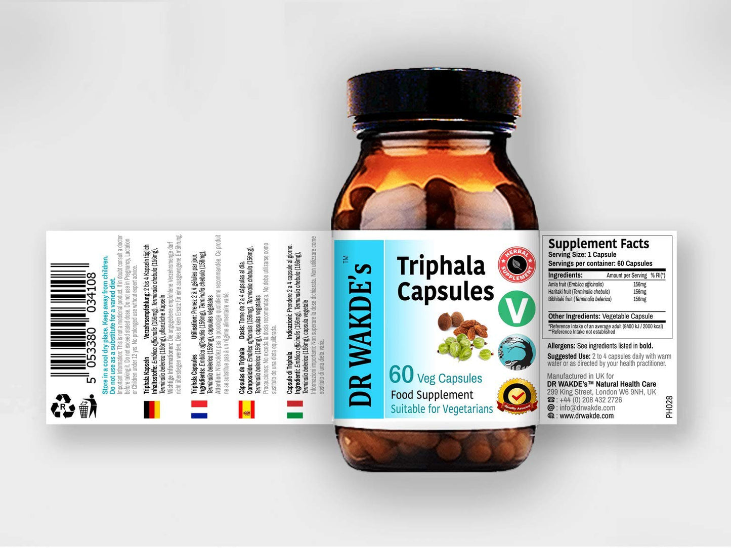 DR WAKDE'S Triphala Capsules, 1 Count