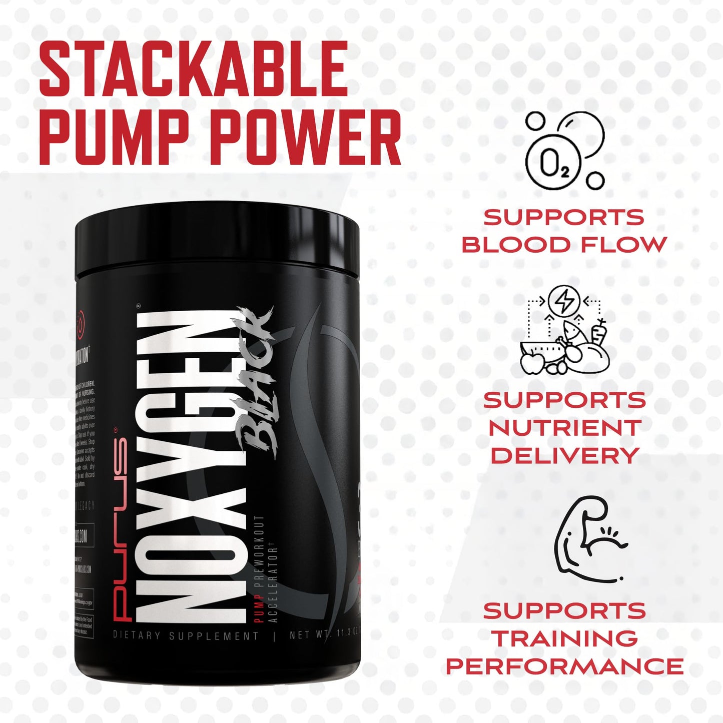Purus Labs NOXygen Black Powder Pre-Workout Accelerator 11.3 Ounces