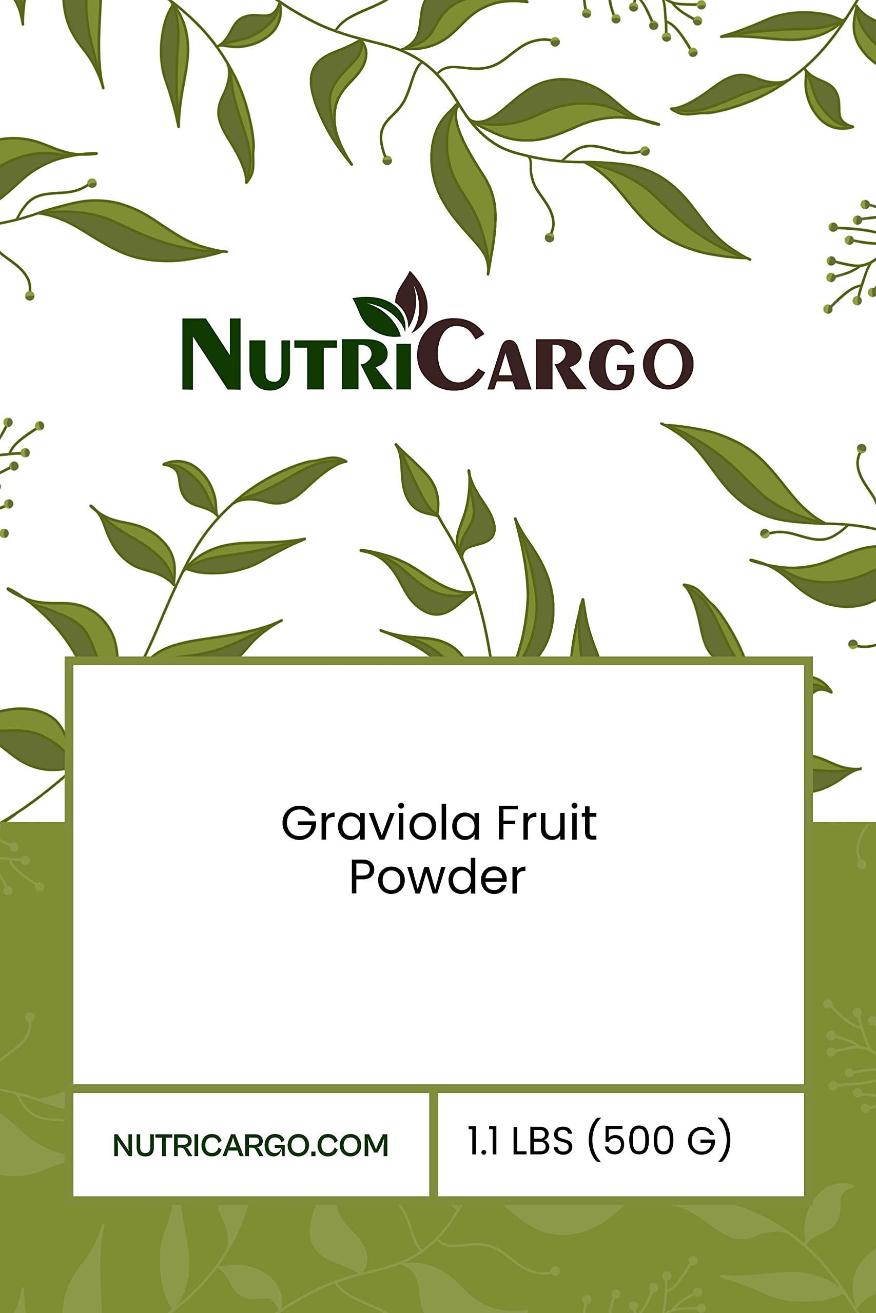 NutriCargo Graviola (Guanabana) Fruit Powder, 17.6 Ounce