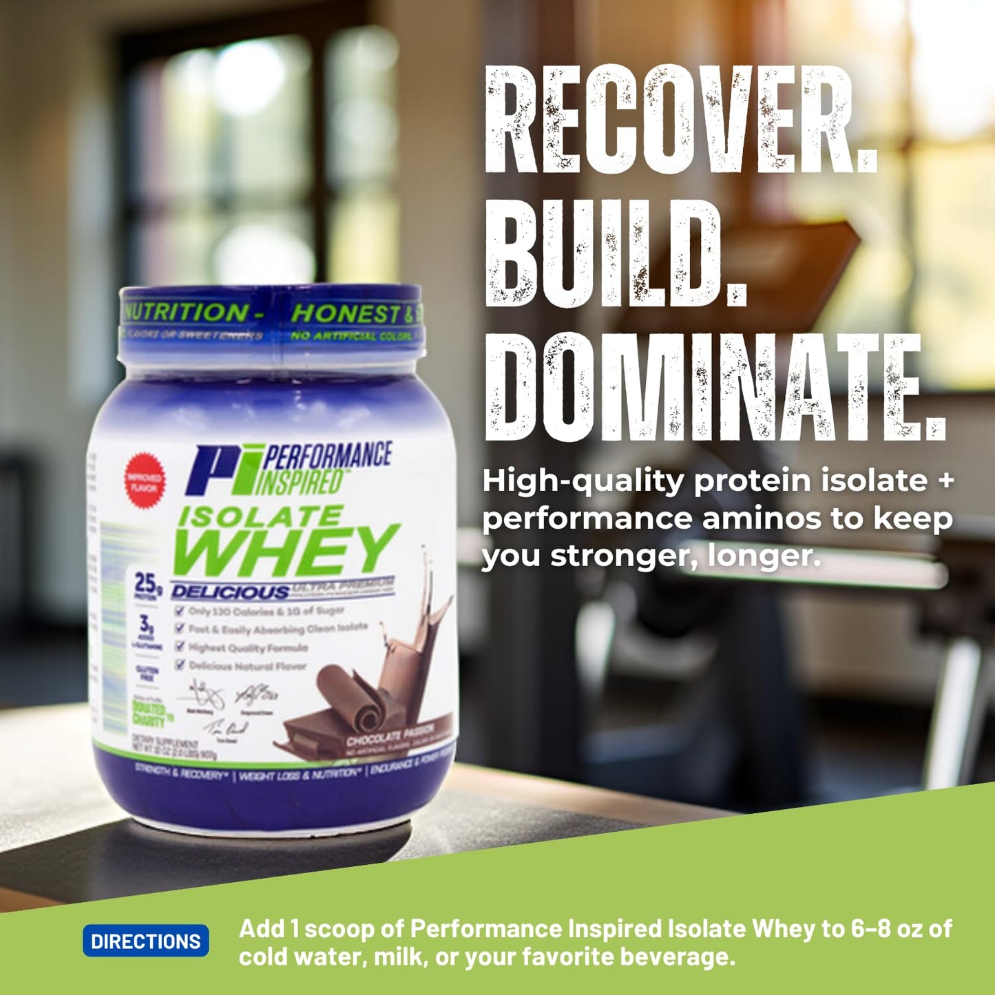 Performance Inspired Isolate Whey Protein Powder – Chocolate Passion – 32