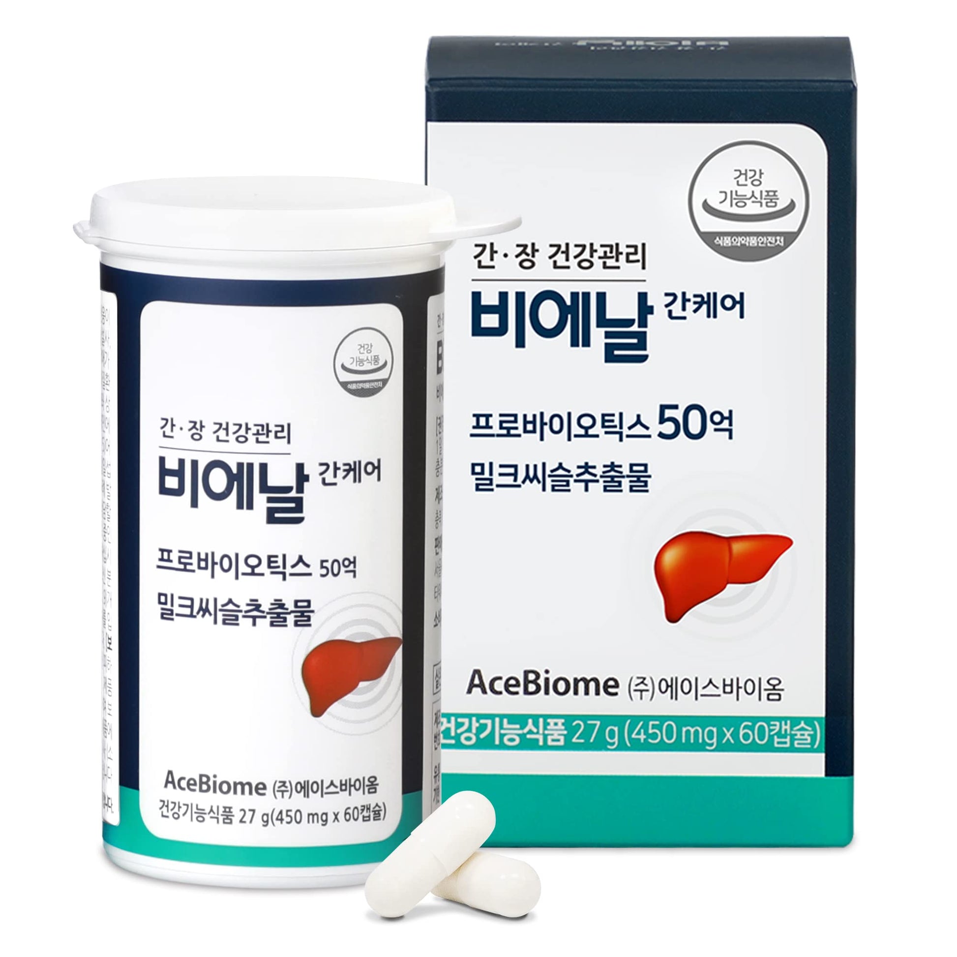 AceBiome Bnr Liver Care Milk Thistle Probiotics and Prebiotics Silymarin Liver and Digestive Support, 60 Capsules