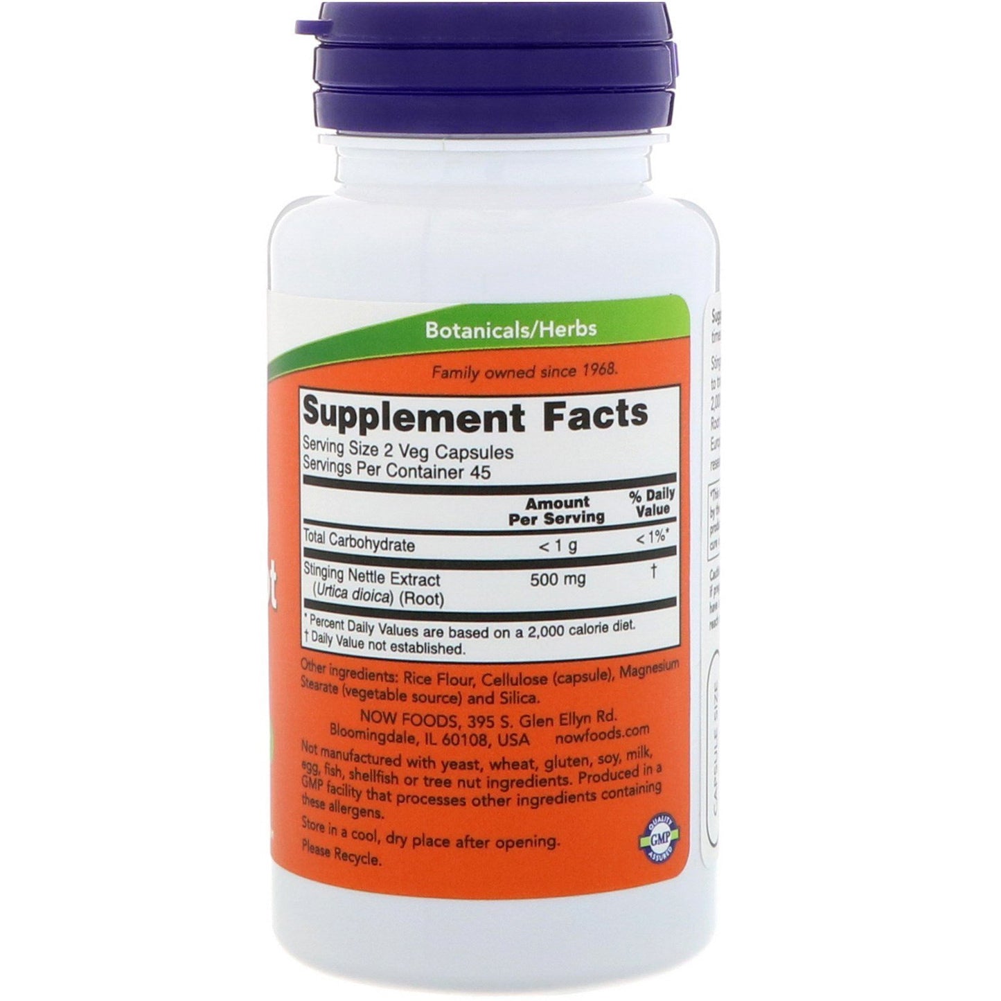 NOW Foods Stinging Nettle Root Extract 250mg Capsules, 270 Count