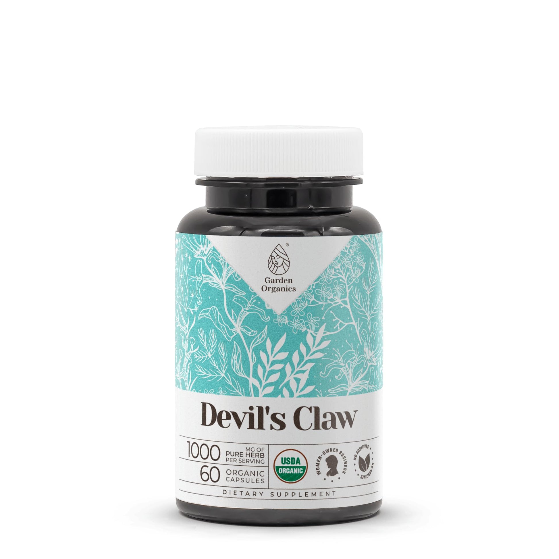 Garden Organics Devil's Claw Capsules, USDA Organic, 60 Count